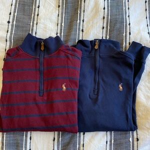 Boys Ralph Lauren half zip up sweatshirt bundle of 2